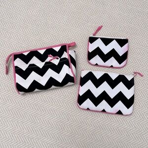 3 Piece Cosmetic / Travel Bag Set